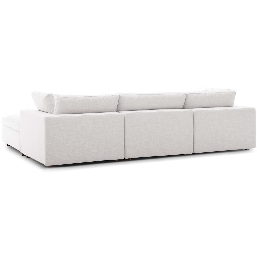 Commix Down Filled Overstuffed 4 Piece Sectional Sofa Set in Beige-2