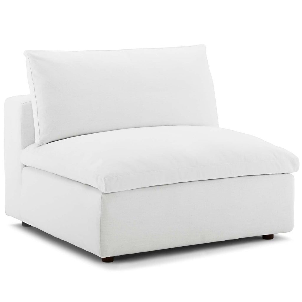 Commix Down Filled Overstuffed 4 Piece Sectional Sofa Set in White-1