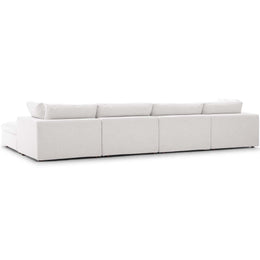 Commix Down Filled Overstuffed 5 Piece Sectional Sofa Set in Beige-3