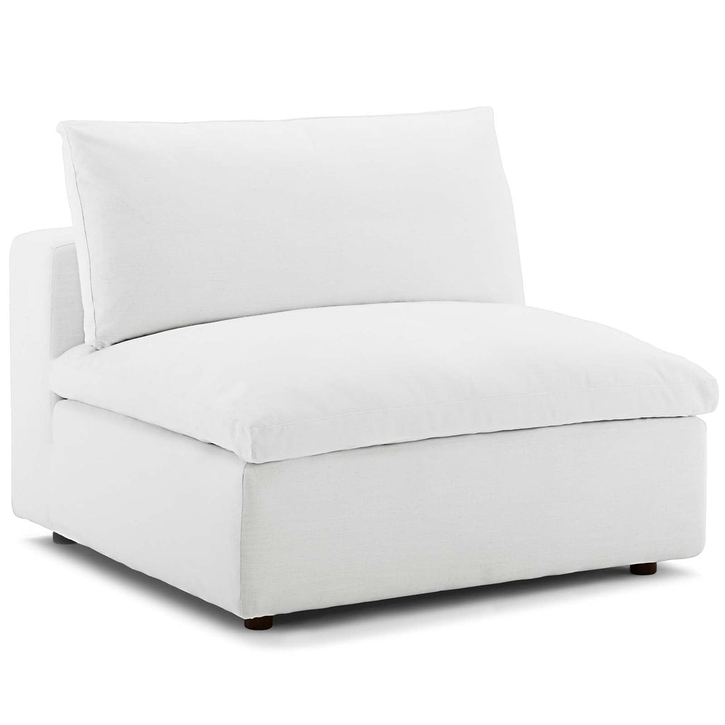 Commix Down Filled Overstuffed 5 Piece Sectional Sofa Set in White-3