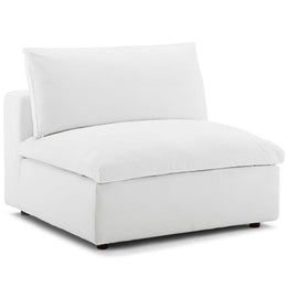Commix Down Filled Overstuffed 5 Piece Sectional Sofa Set in White-2