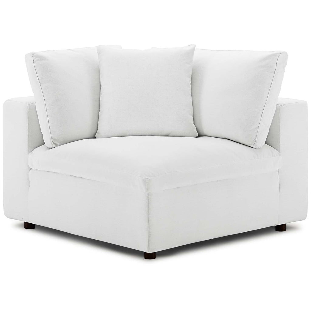 Commix Down Filled Overstuffed 6 Piece Sectional Sofa Set in White-2