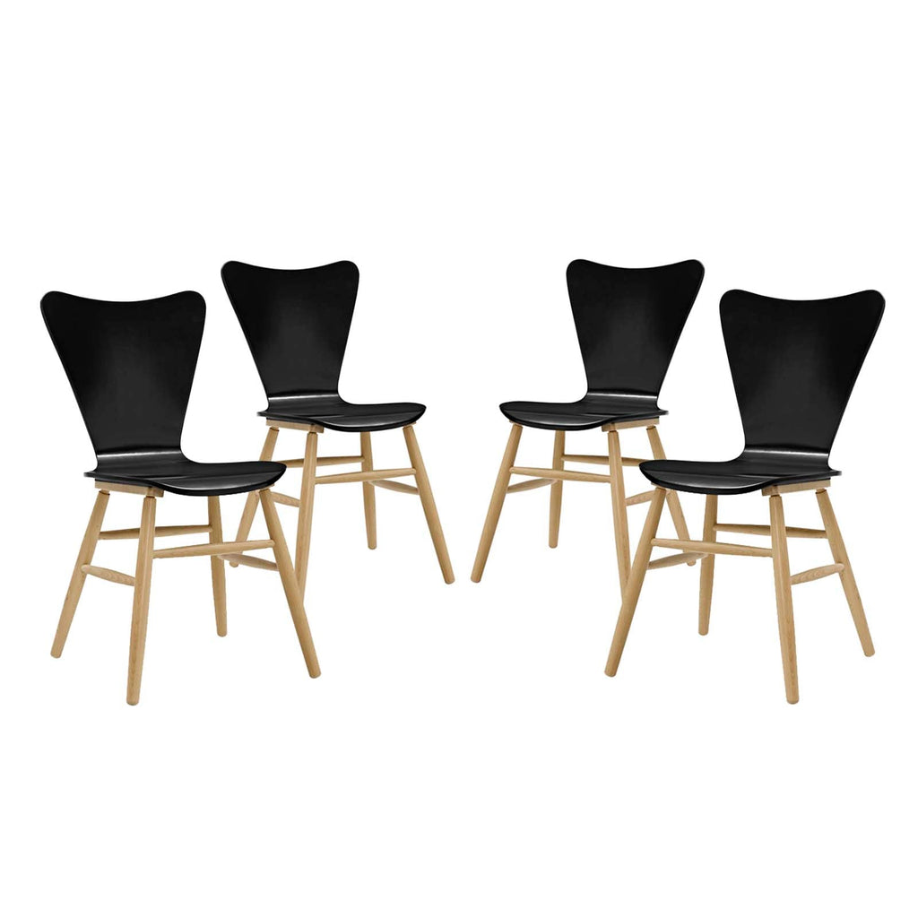 Cascade Dining Chair Set of 4 in Black