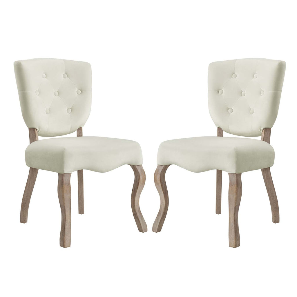 Array Dining Side Chair Set of 2 in Ivory