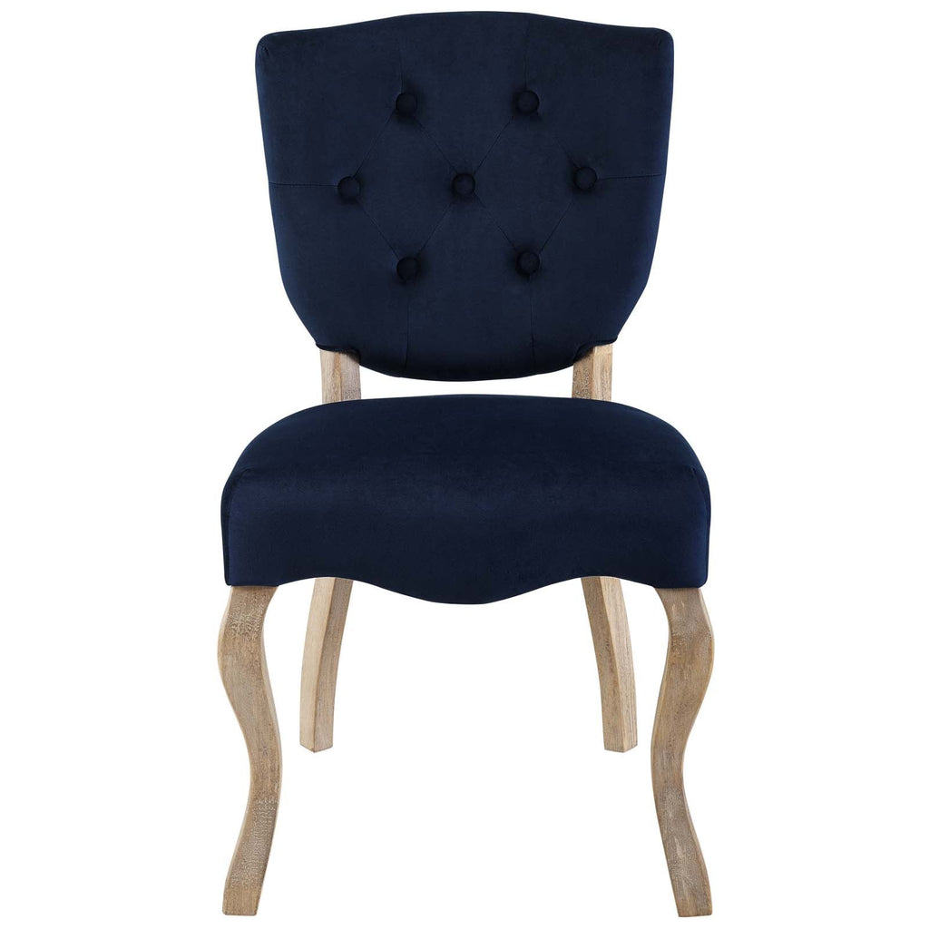 Array Dining Side Chair Set of 2 in Midnight Blue