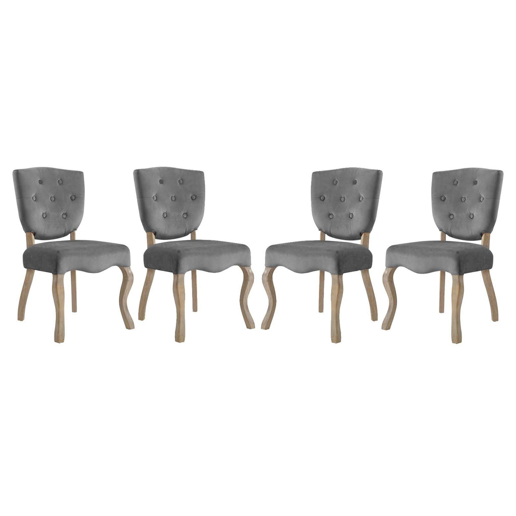 Array Dining Side Chair Set of 4 in Gray