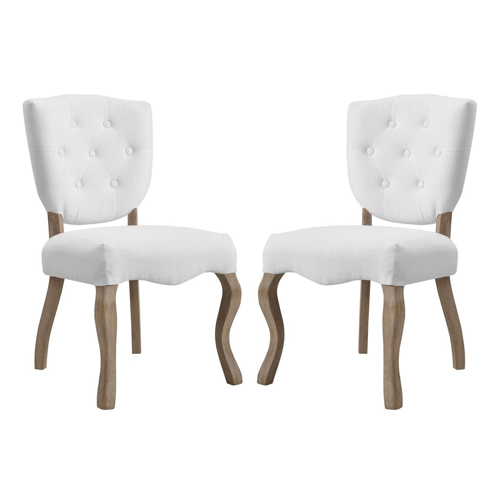 Array Dining Side Chair Set of 2 in White