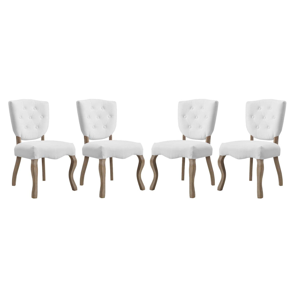 Array Dining Side Chair Set of 4 in White