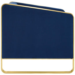 Visualize Accent Club Lounge Performance Velvet Armchair in Navy