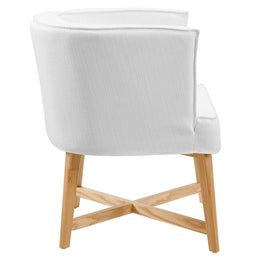 Anders Upholstered Fabric Accent Chair in White