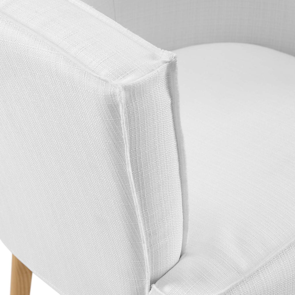 Anders Upholstered Fabric Accent Chair in White