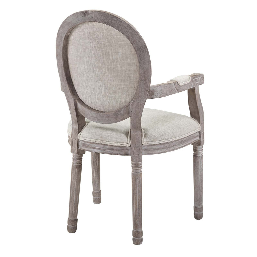 Arise Dining Armchair Upholstered Fabric Set of 4 in Beige