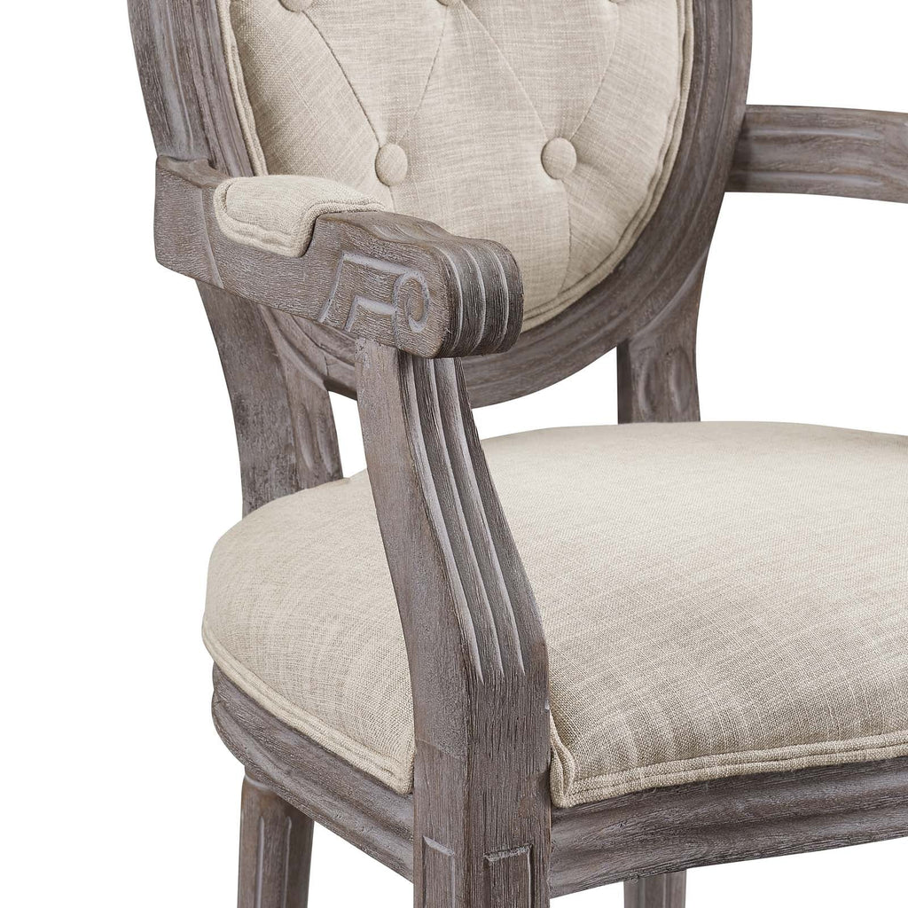 Arise Dining Armchair Upholstered Fabric Set of 4 in Beige