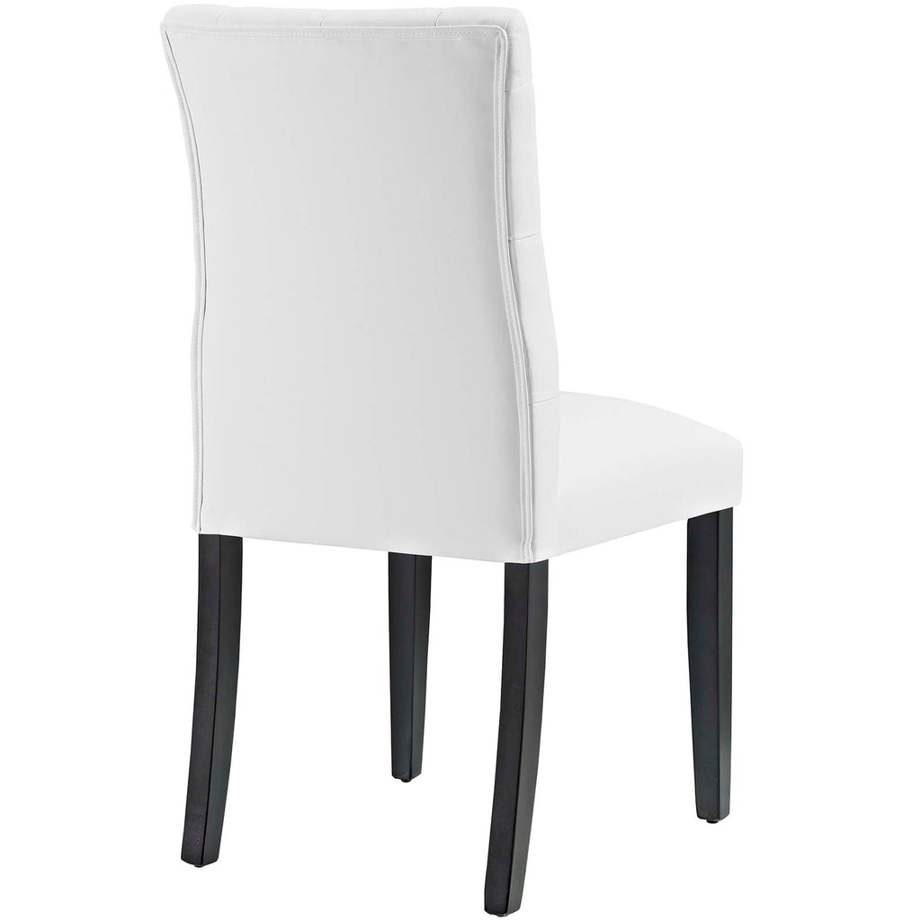 Duchess Dining Chair Vinyl Set of 2 in White