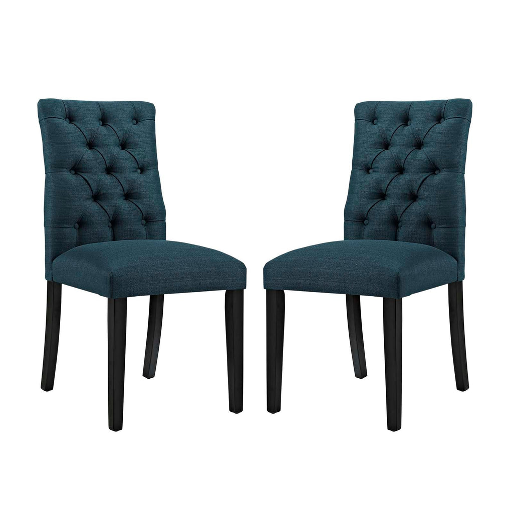 Duchess Dining Chair Fabric Set of 2 in Azure