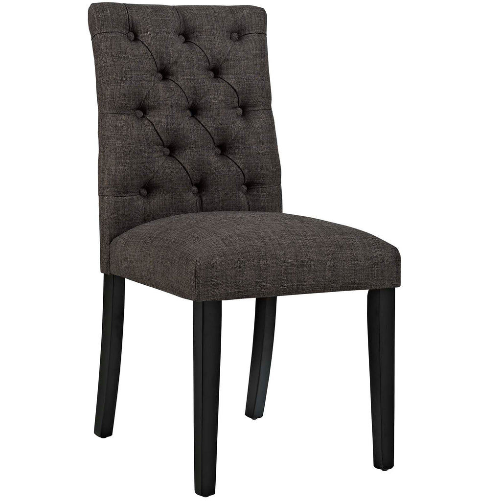 Duchess Dining Chair Fabric Set of 2 in Brown