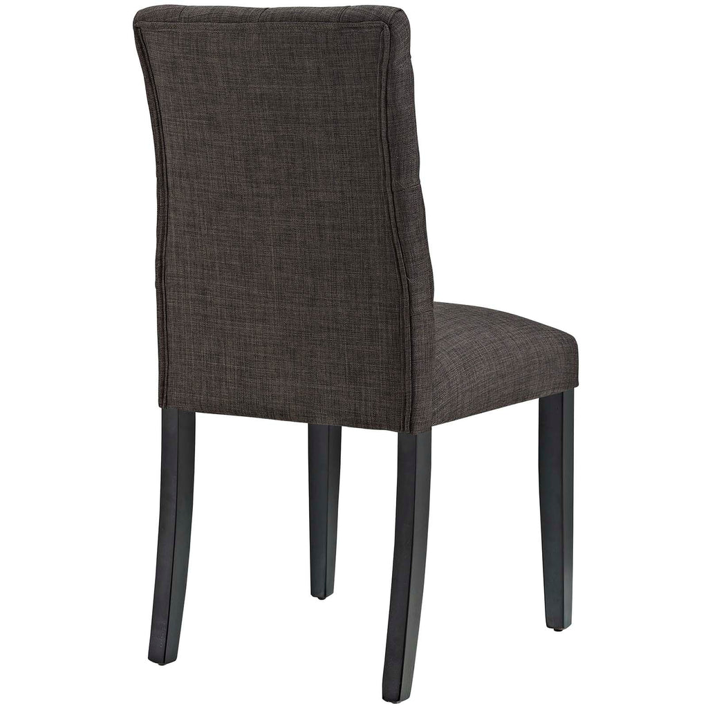 Duchess Dining Chair Fabric Set of 2 in Brown