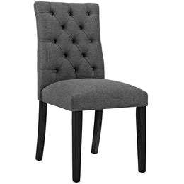 Duchess Dining Chair Fabric Set of 2 in Gray