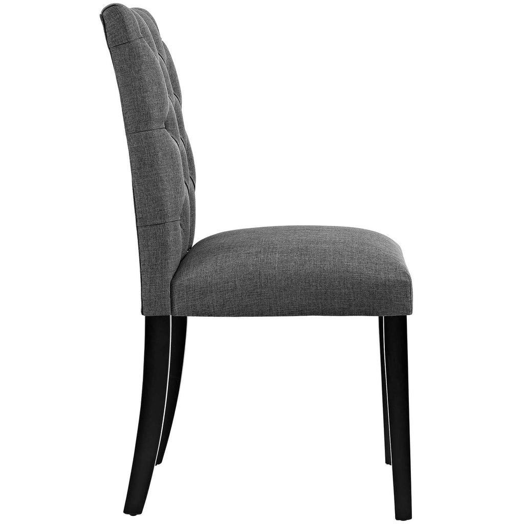 Duchess Dining Chair Fabric Set of 2 in Gray