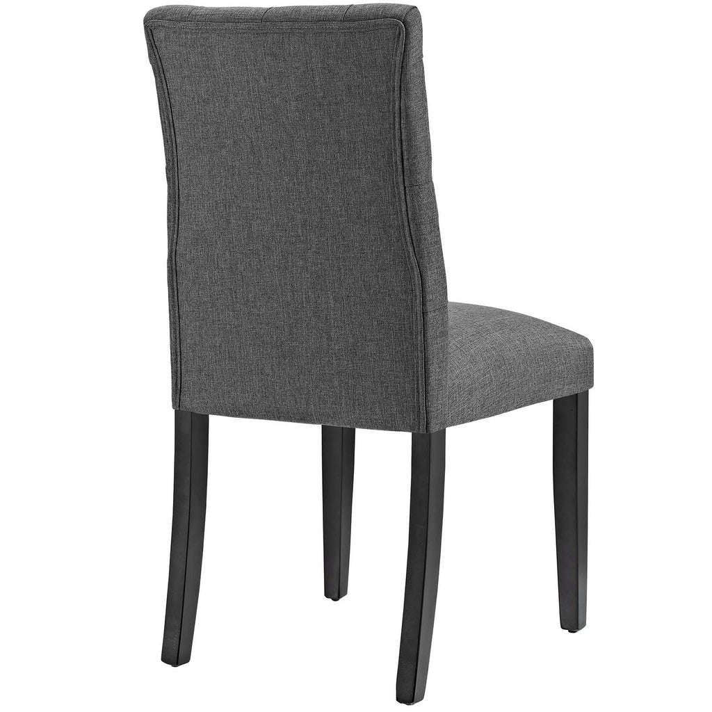 Duchess Dining Chair Fabric Set of 2 in Gray