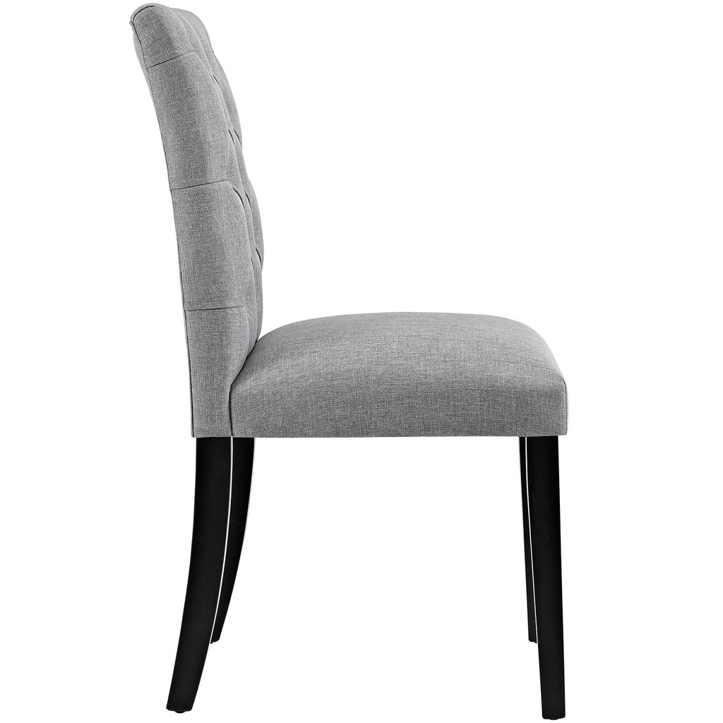 Duchess Dining Chair Fabric Set of 2 in Light Gray