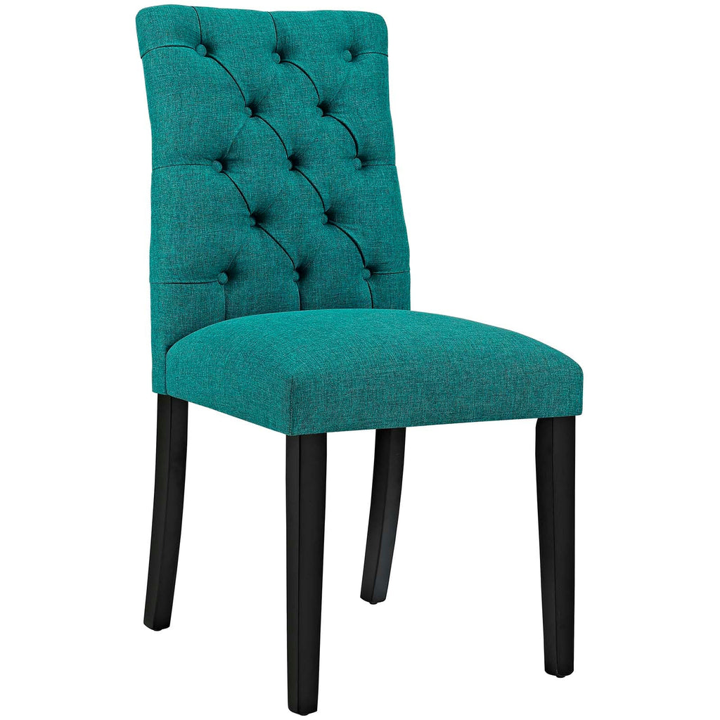 Duchess Dining Chair Fabric Set of 2 in Teal