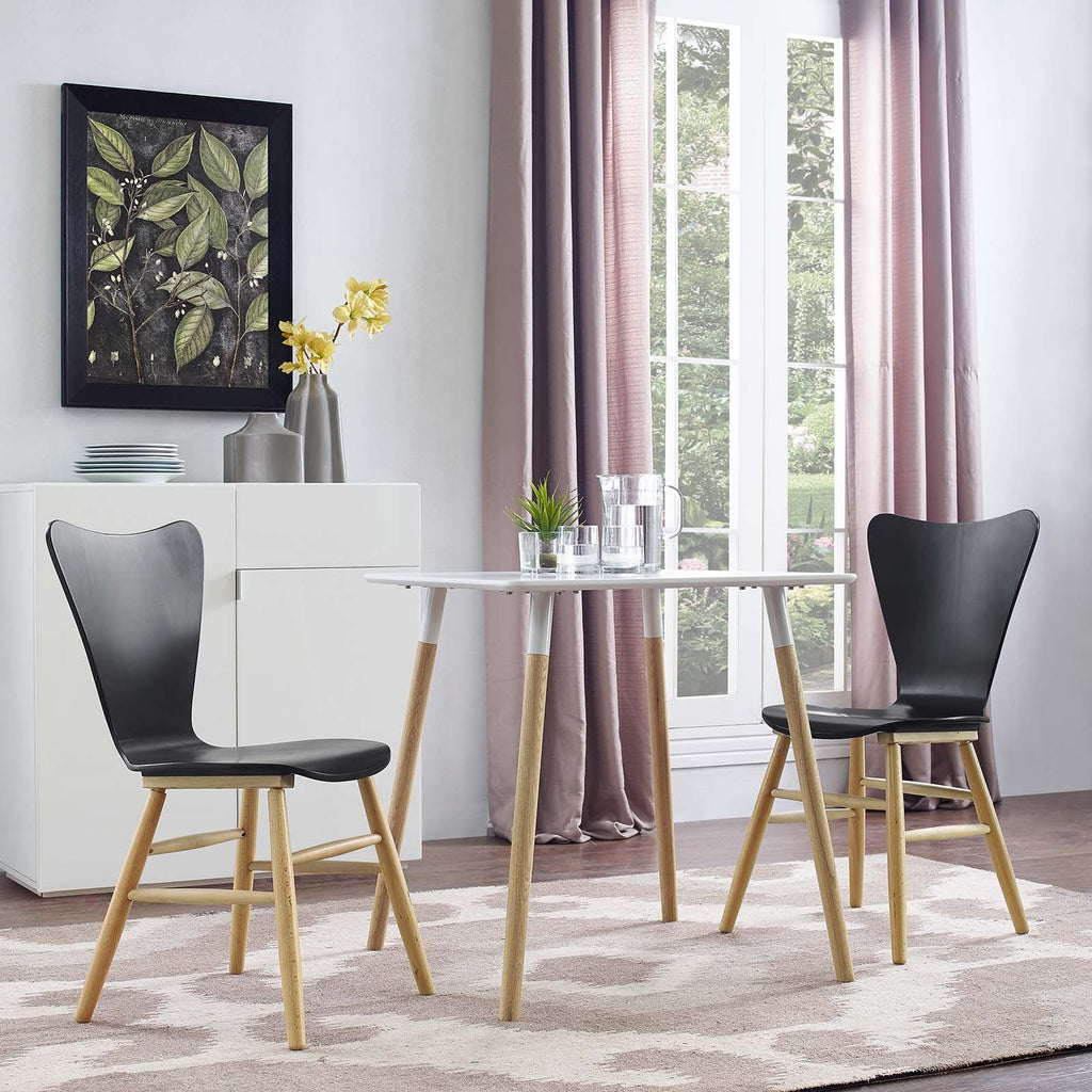 Cascade Dining Chair Set of 2 in Black