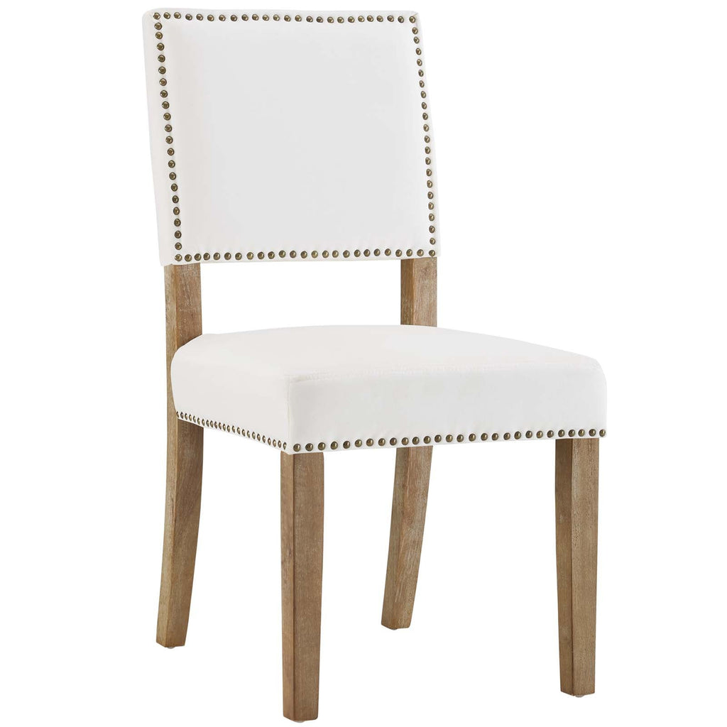 Oblige Dining Chair Wood Set of 2 in Ivory