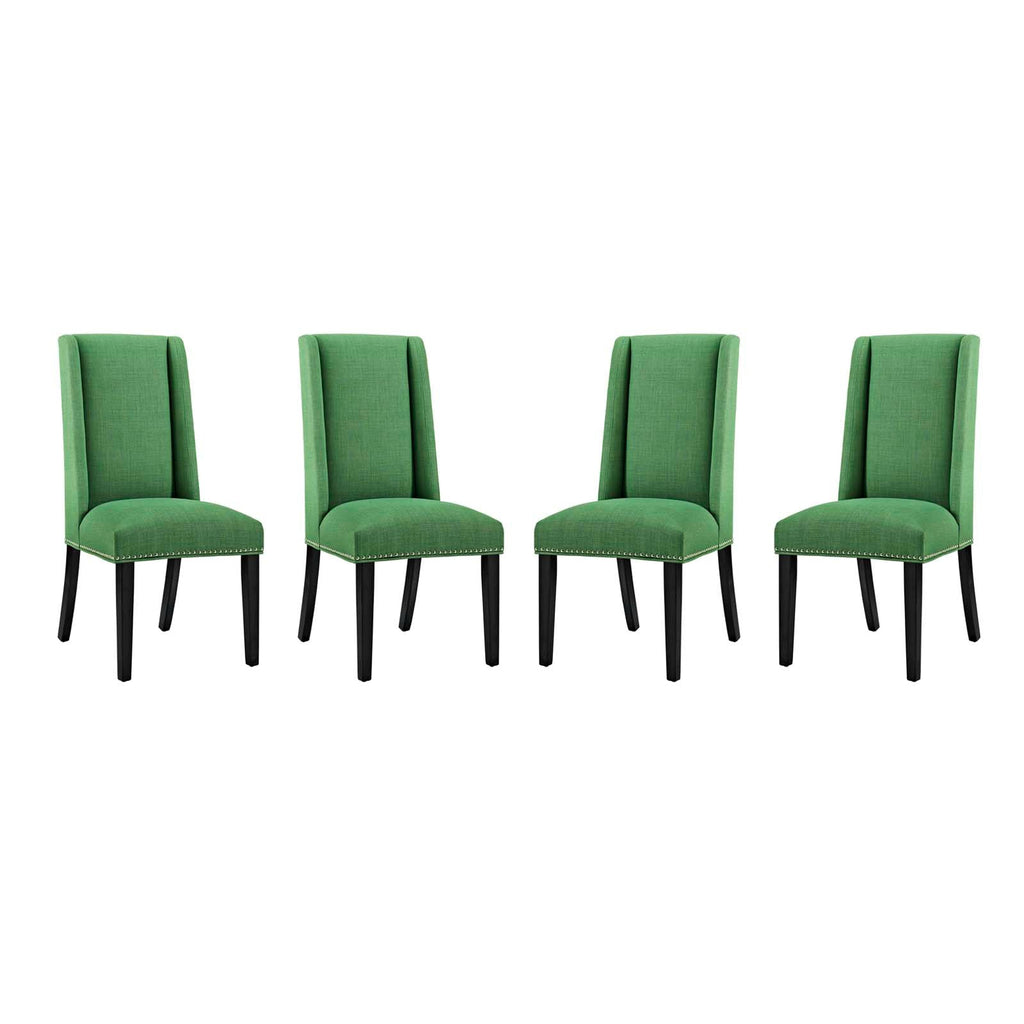 Baron Dining Chair Fabric Set of 4 in Green