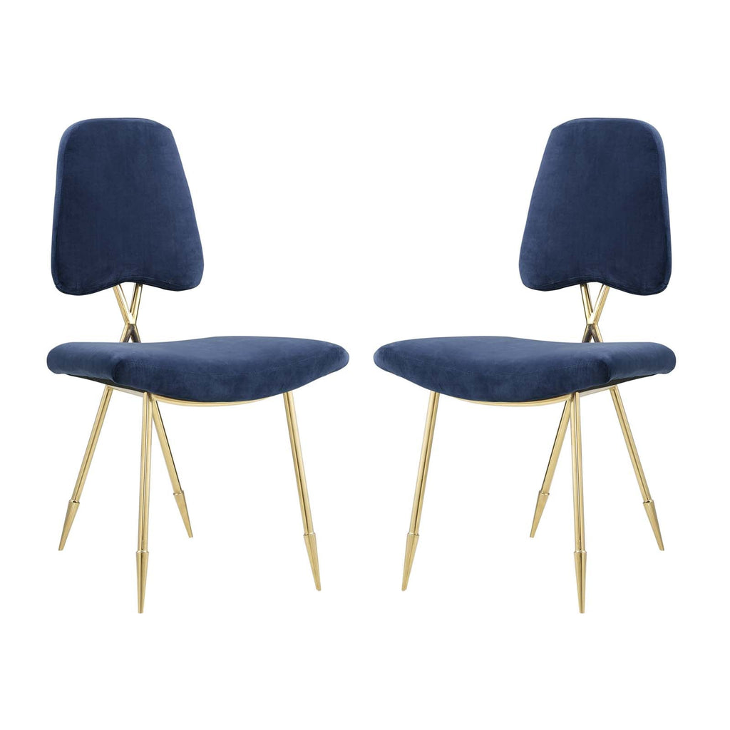 Ponder Dining Side Chair Set of 2 in Navy