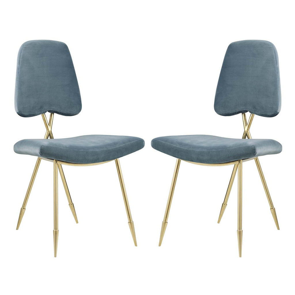 Ponder Dining Side Chair Set of 2 in Sea Blue