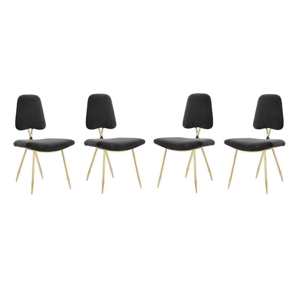 Ponder Dining Side Chair Set of 4 in Black