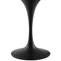 Lippa 28" Round Wood Dining Table in Black White