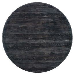 Drive 40" Round Wood Top Dining Table in Black Gold