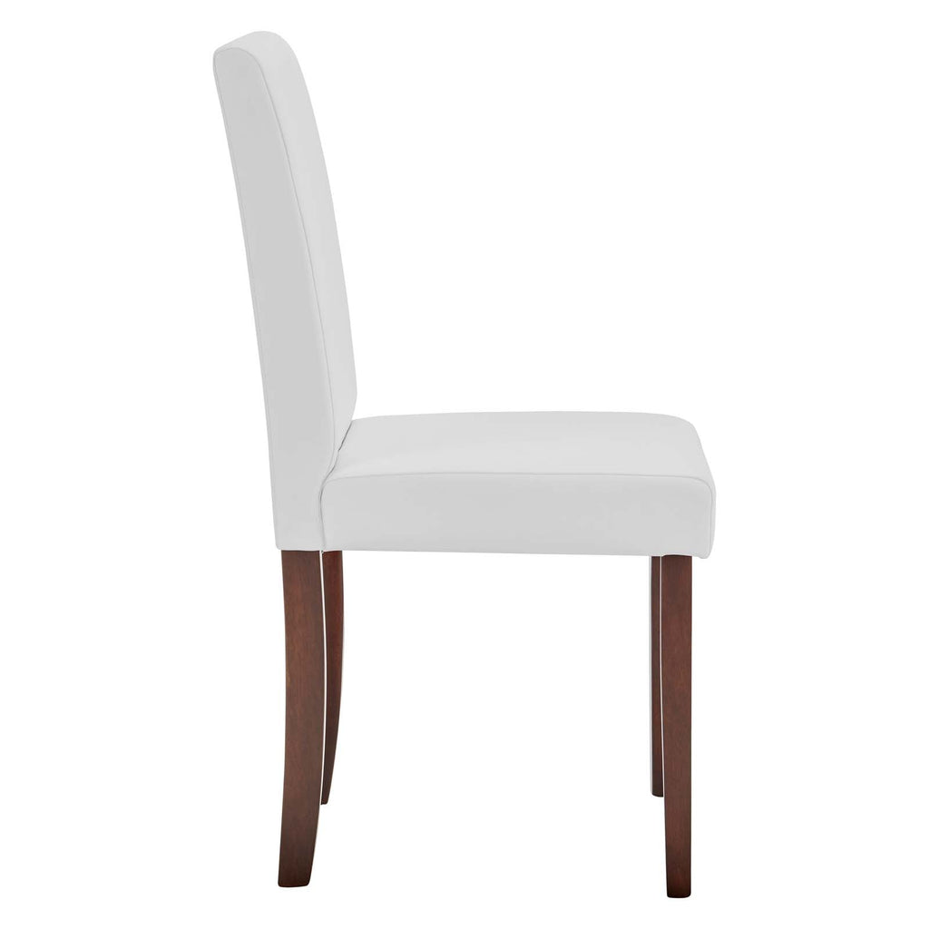 Prosper Faux Leather Dining Side Chair Set of 2 in White