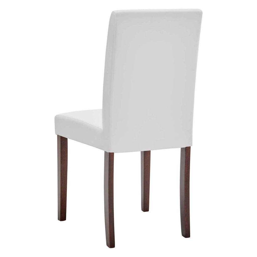 Prosper Faux Leather Dining Side Chair Set of 2 in White