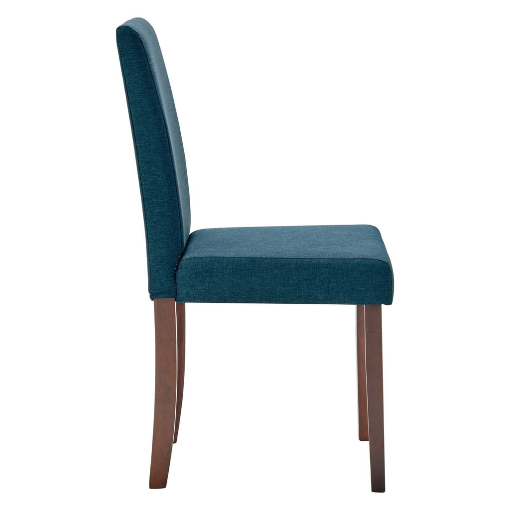 Prosper Upholstered Fabric Dining Side Chair Set of 2 in Blue