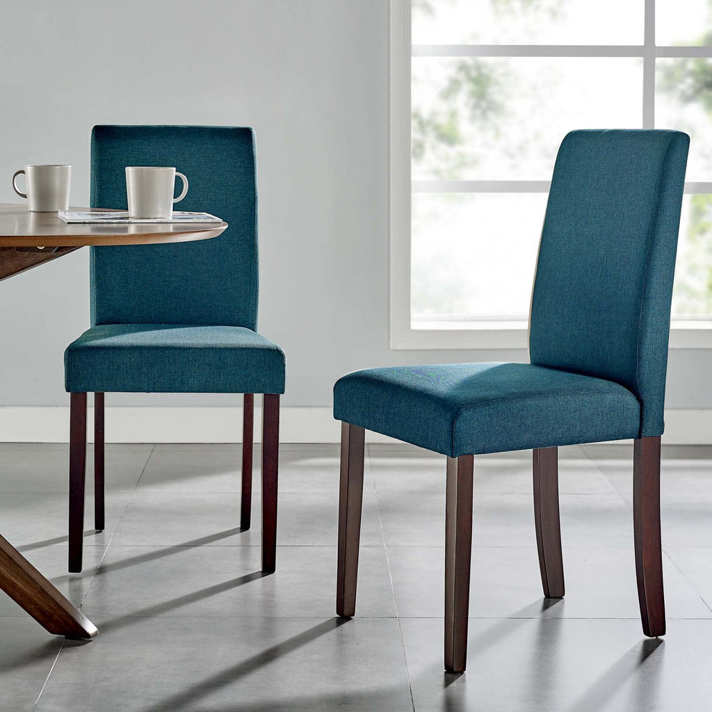 Prosper Upholstered Fabric Dining Side Chair Set of 2 in Blue