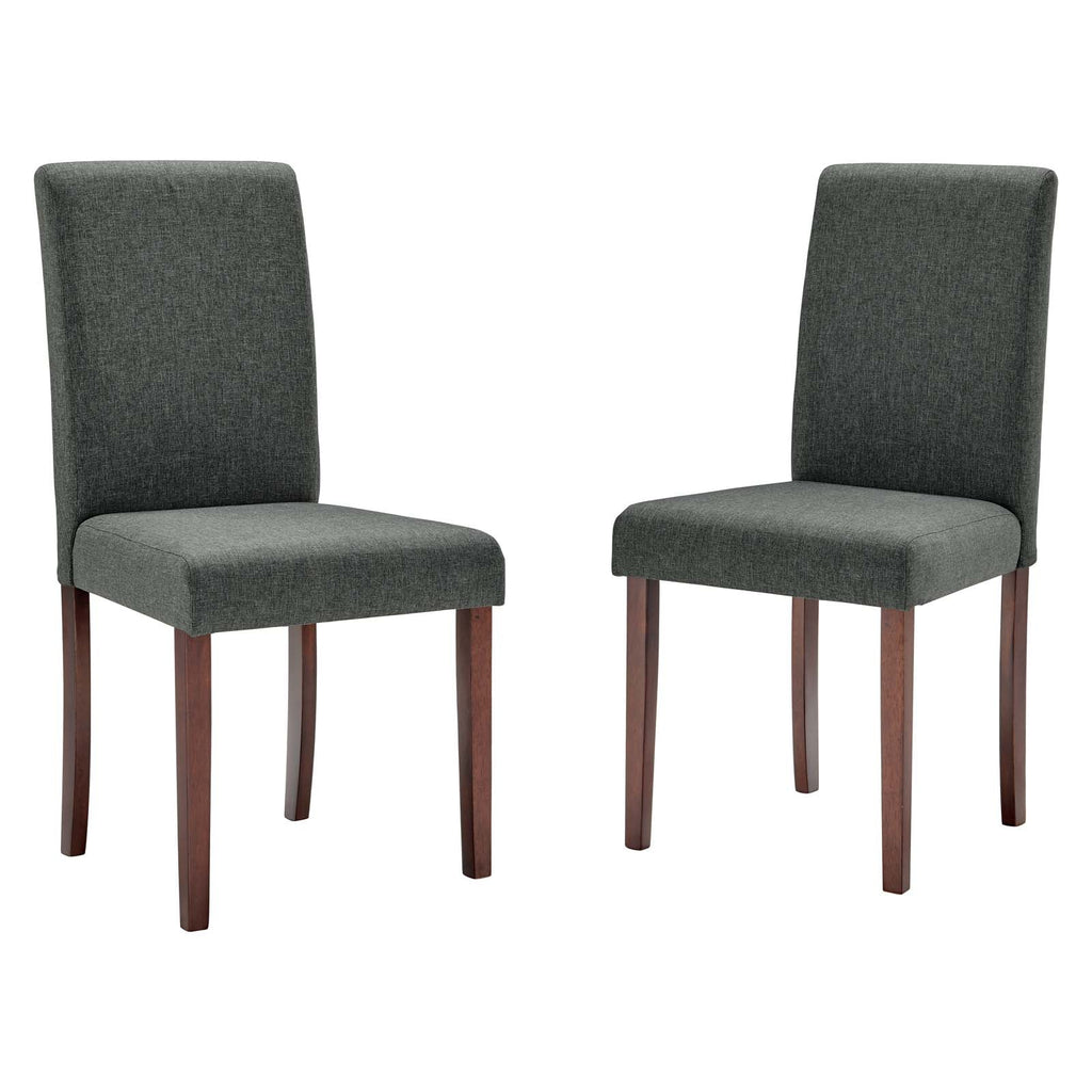 Prosper Upholstered Fabric Dining Side Chair Set of 2 in Gray