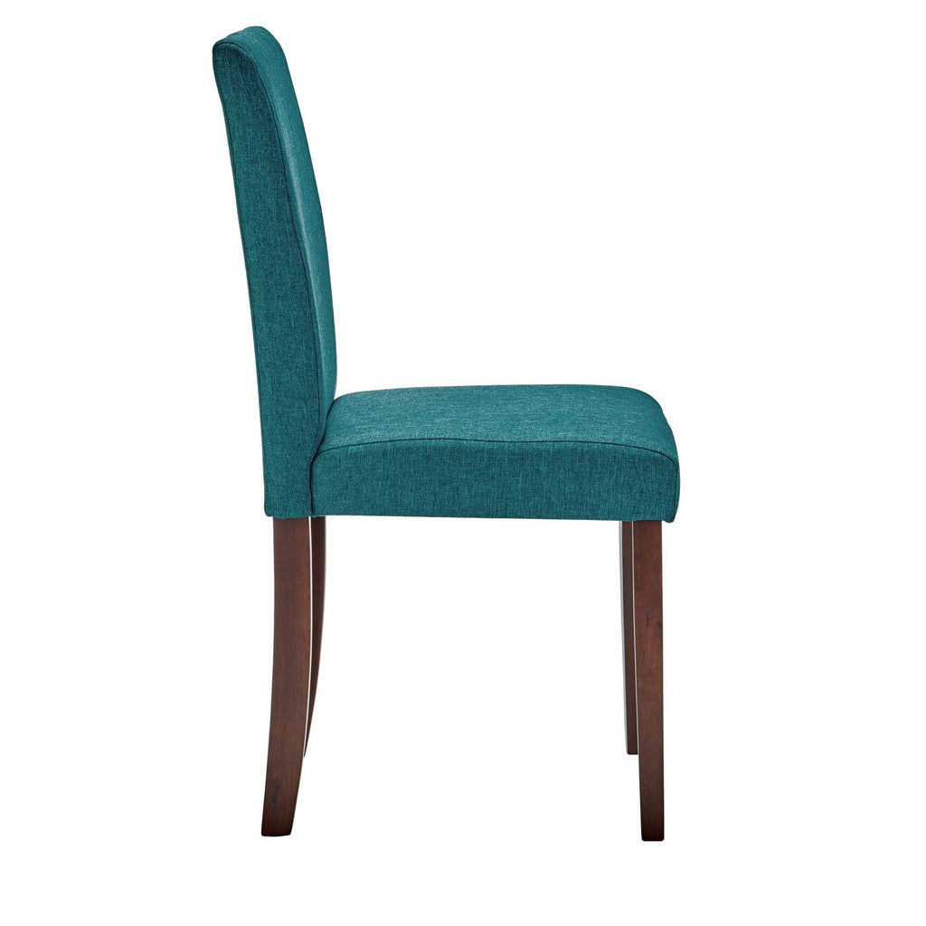 Prosper Upholstered Fabric Dining Side Chair Set of 2 in Teal