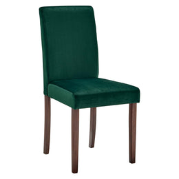 Prosper Upholstered Velvet Dining Side Chair Set of 2 in Green