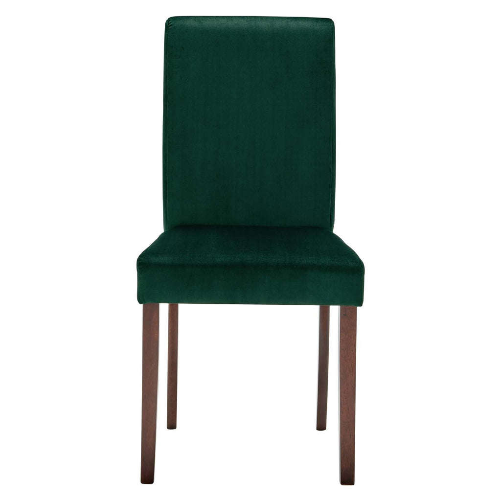 Prosper Upholstered Velvet Dining Side Chair Set of 2 in Green