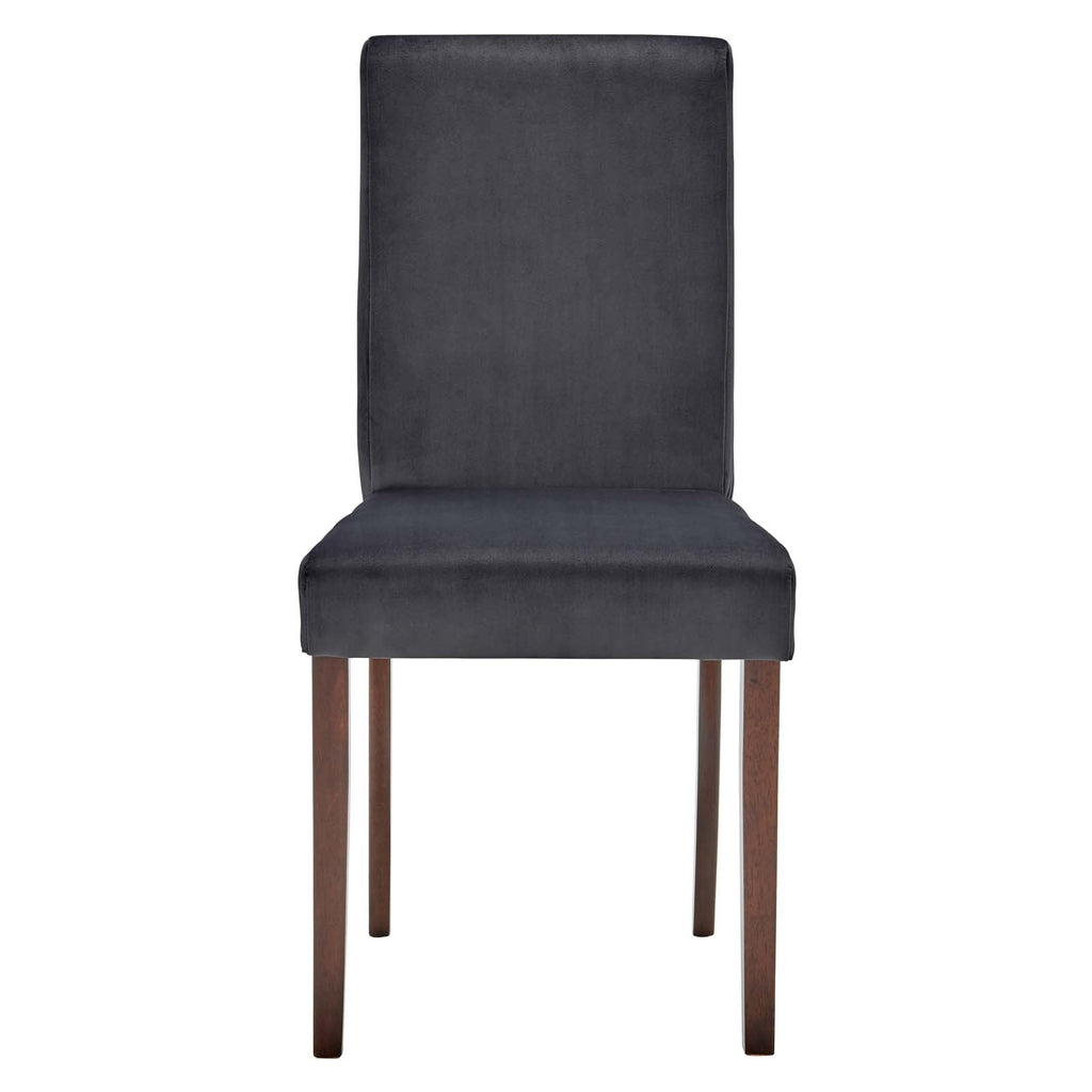 Prosper Upholstered Velvet Dining Side Chair Set of 2 in Gray