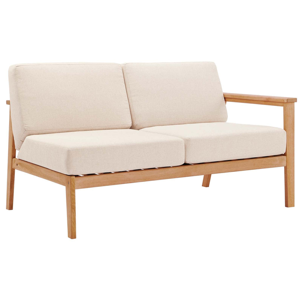 Sedona Outdoor Patio Eucalyptus Wood Left-Facing Loveseat