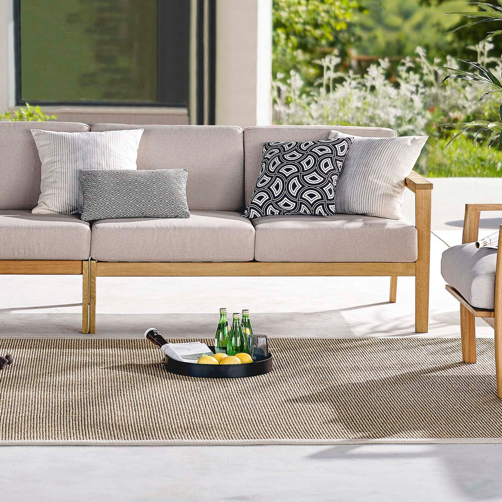 Sedona Outdoor Patio Eucalyptus Wood Left-Facing Loveseat