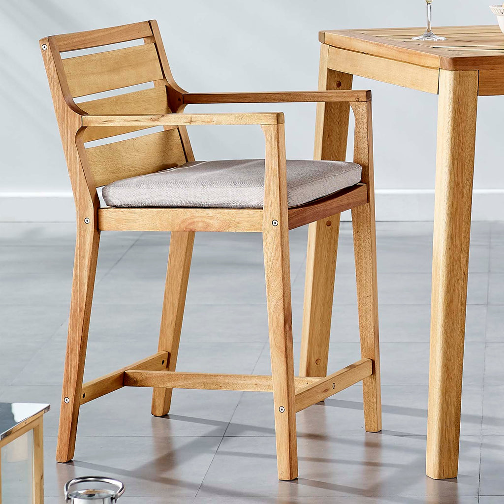 Portsmouth Karri Wood Outdoor Patio Bar Stool