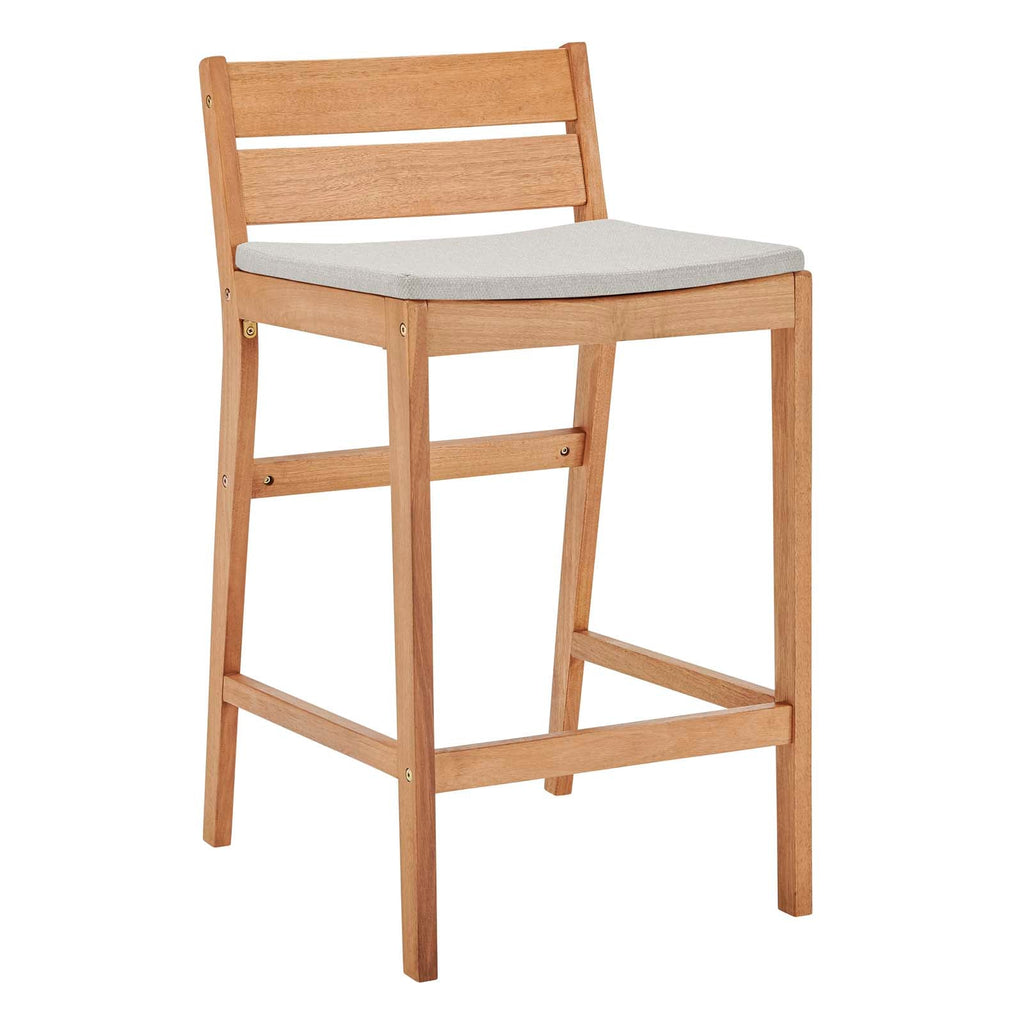 Riverlake Outdoor Patio Ash Wood Bar Stool