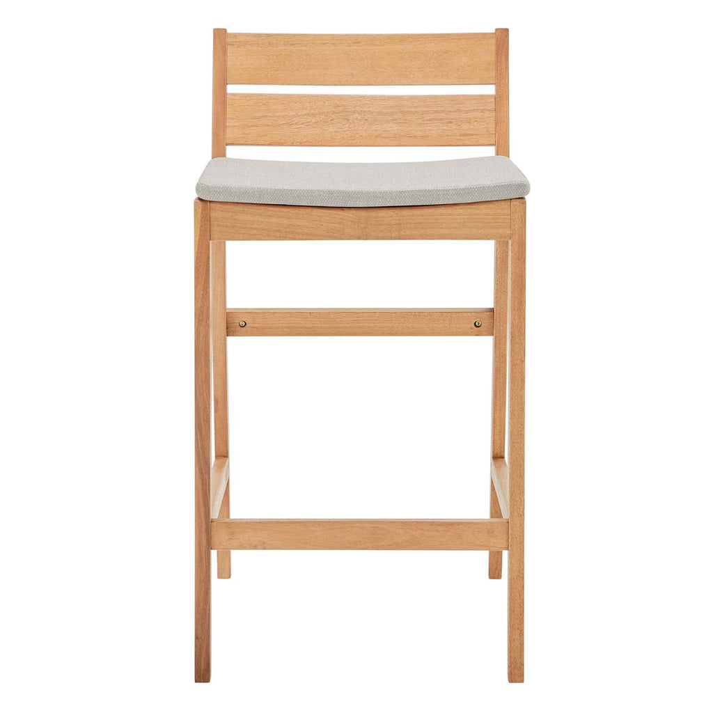 Riverlake Outdoor Patio Ash Wood Bar Stool