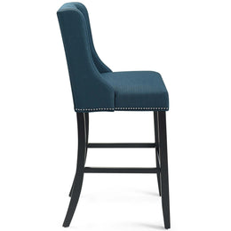 Baron Upholstered Fabric Bar Stool in Azure