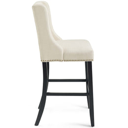 Baron Upholstered Fabric Bar Stool in Beige